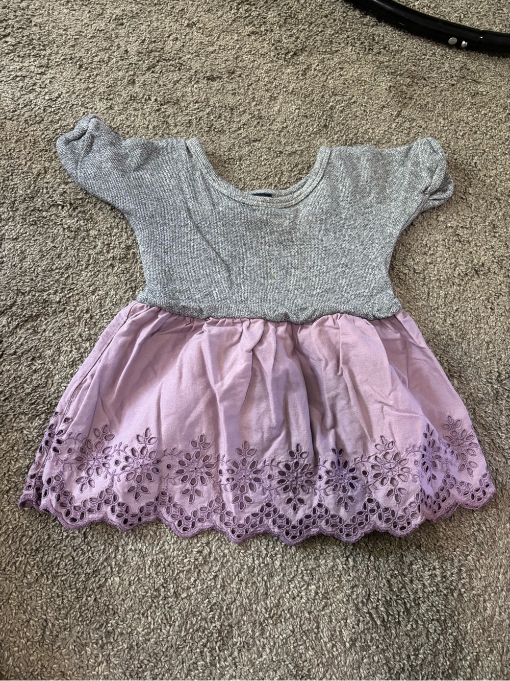 Girls dress with Lavender Eyelet